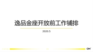 售楼处开放工作铺排