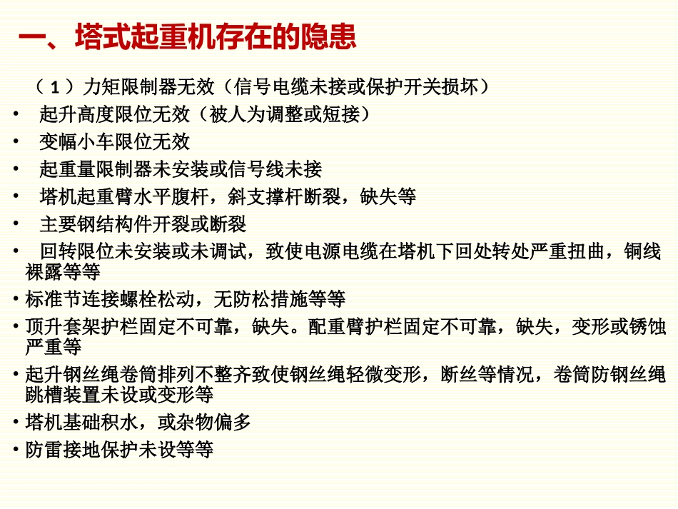 塔吊施工升降机安全隐患专项检查汇总_第2页