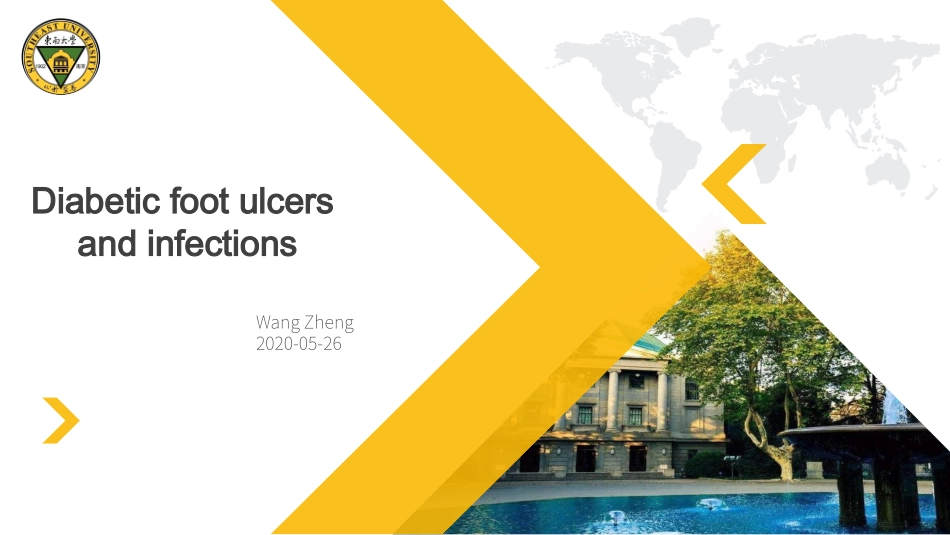 糖尿病足病溃疡及感染英文版_第1页