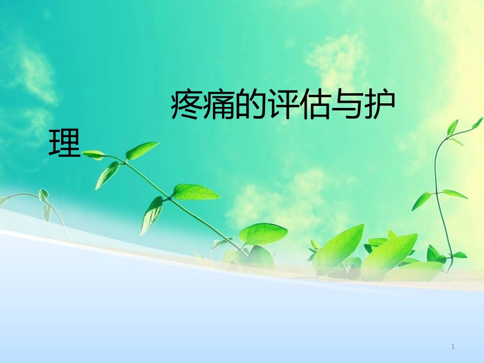 疼痛的评估和护理_第1页