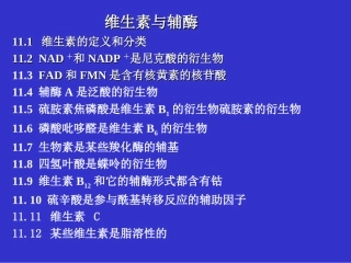 维生素的定义和分类