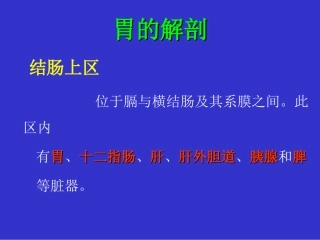 胃的解剖胃的血管胃的神经胃的淋巴