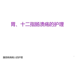 胃十二指肠溃疡的护理