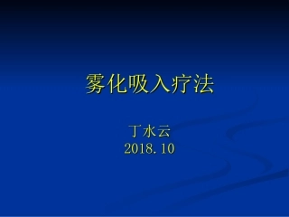 雾化吸入疗法丁