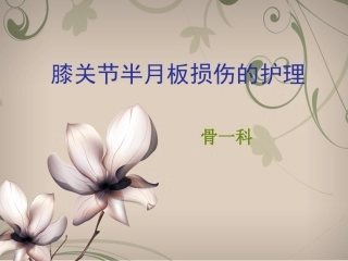 膝关节半月板损伤