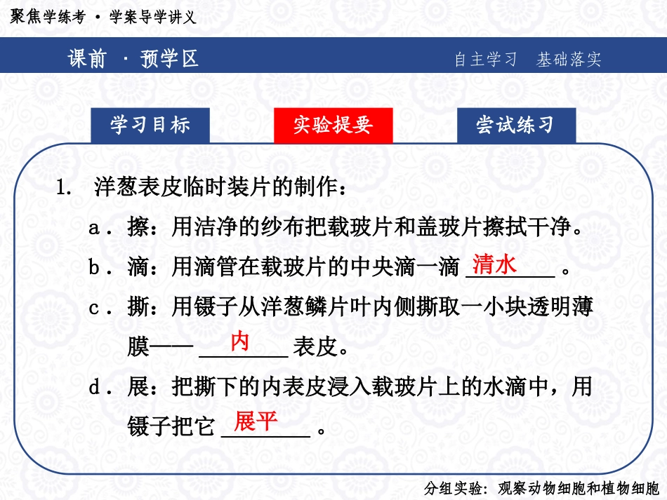 细胞分组实验观察动物细胞和植物细胞_第3页