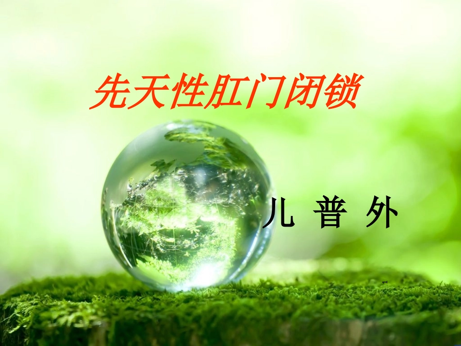 先天性肛门闭锁精选文档_第1页