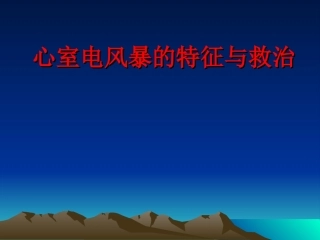 心室电风暴的特征与救治