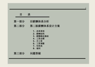 薪酬体系设计方案与旧方案比较