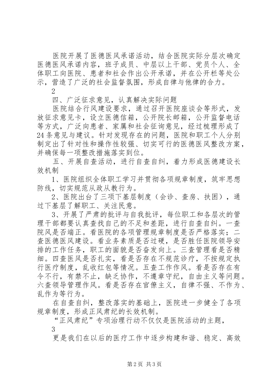 正风肃纪专项治理行动活动总结_第2页