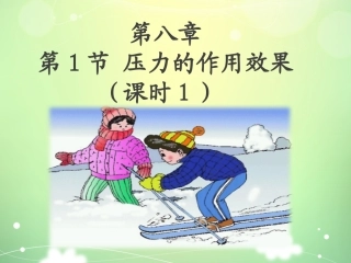 压力的作用效果