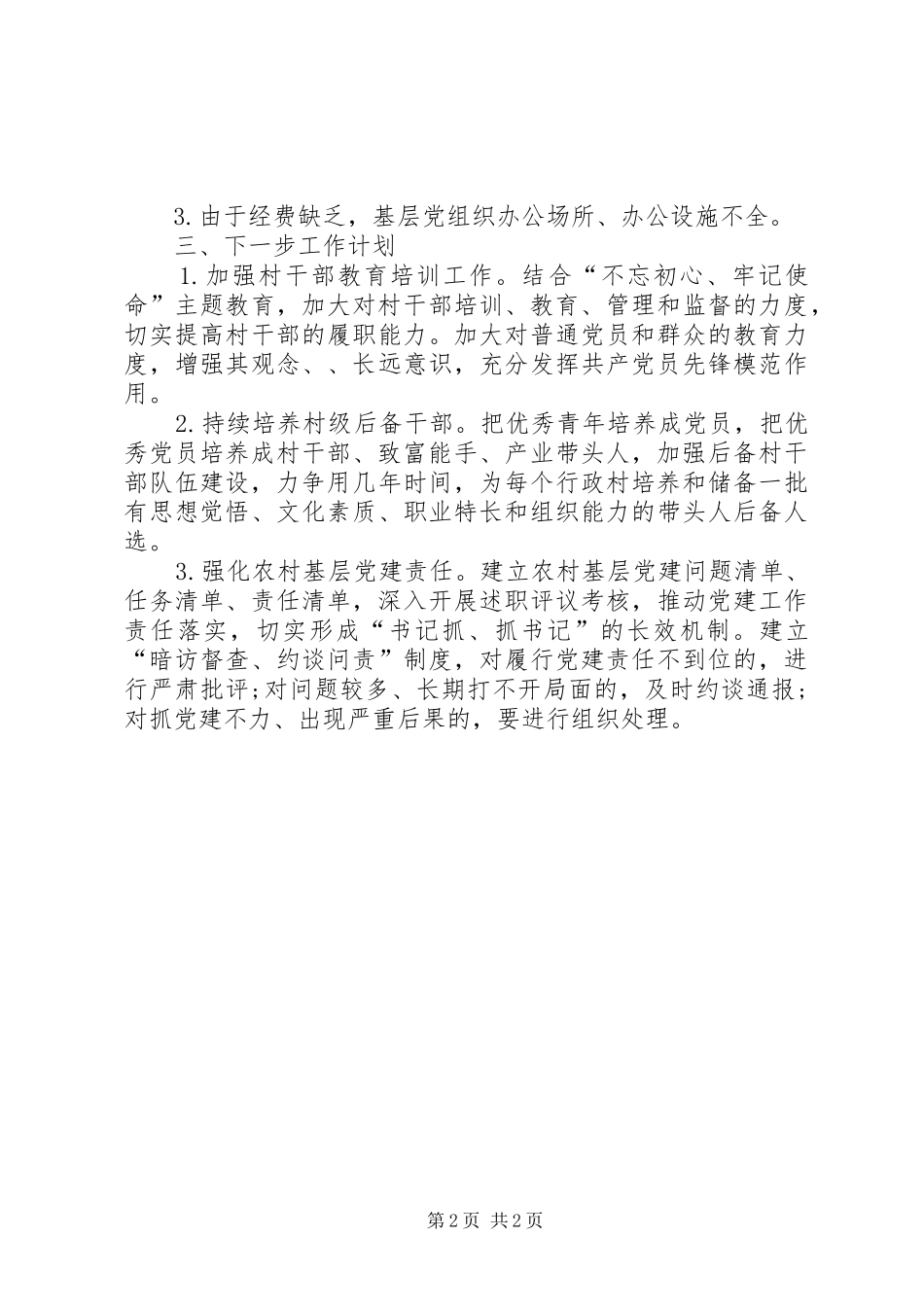 抓党建促振兴工作总结_第2页