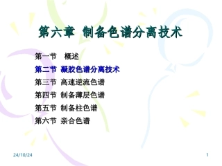 药物分离技术第六章制备色谱分离技术