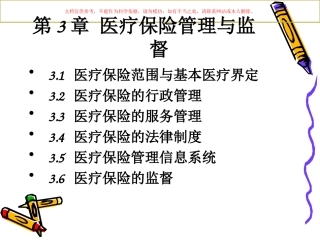 医疗保险管理和监督课件