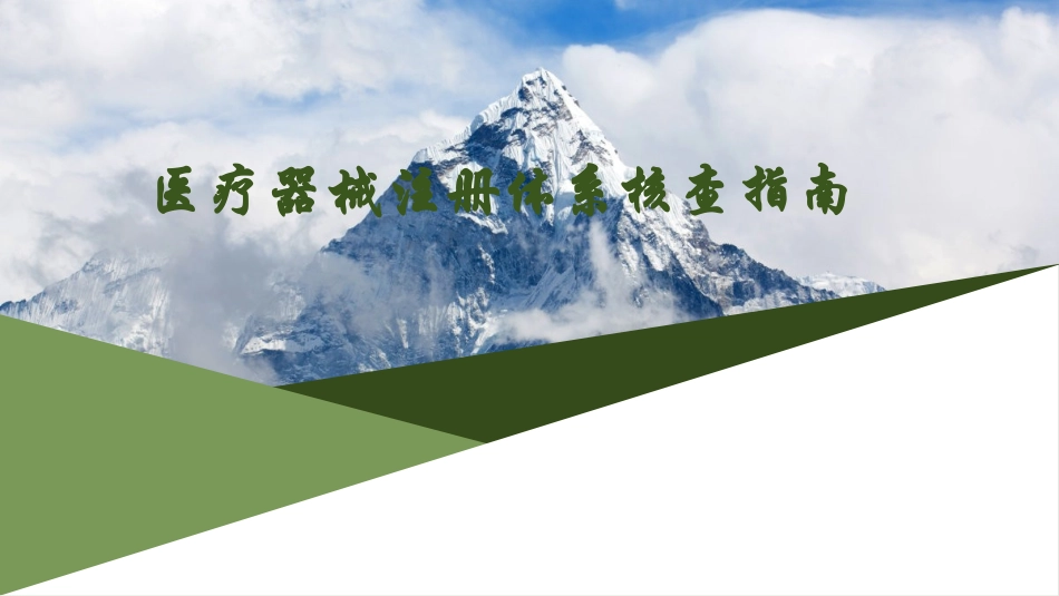 医疗器械注册体系核查指南_第1页