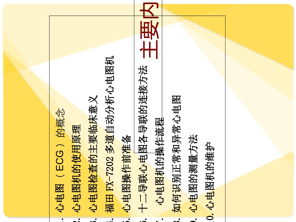 医学心电图机的使用培训课件_第2页