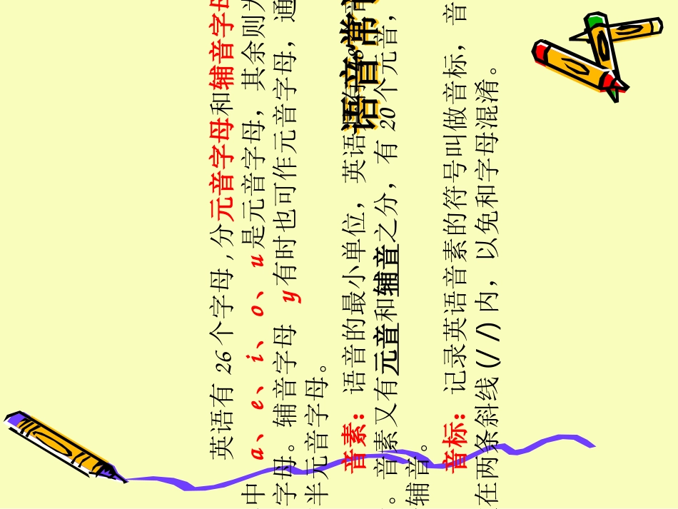 元音字母的发音专题培训课件_第1页