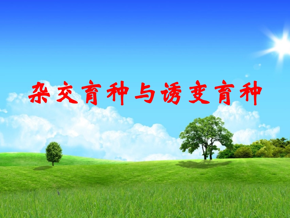 杂交育种和诱变育种_第1页