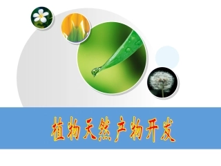 植物天然产物开发