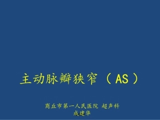 主动脉瓣狭窄AS