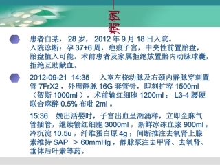 最新凶险性前置胎盘麻醉处置主题讲座课件