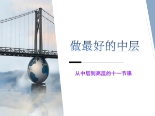 做最好的中层