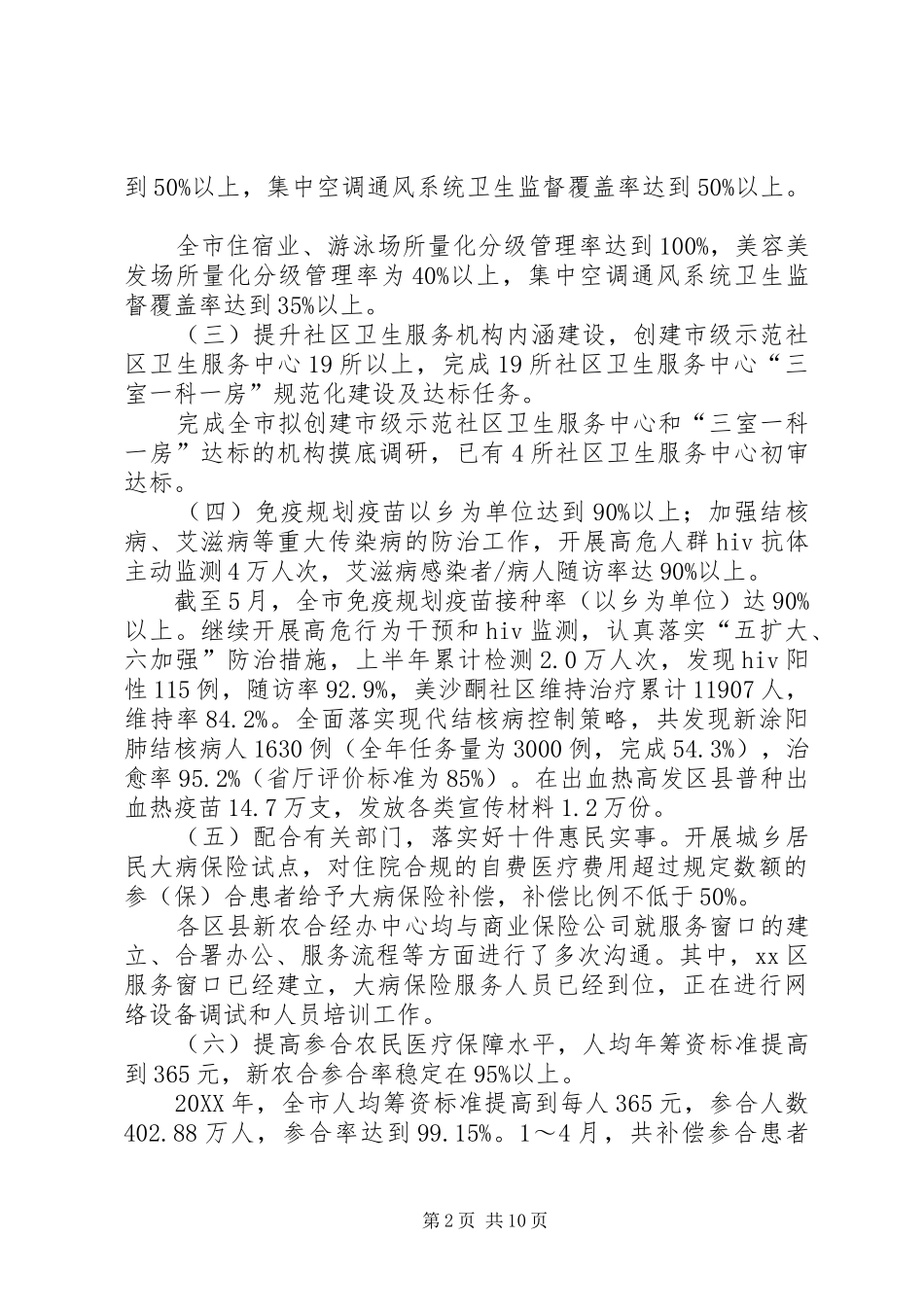 市卫生局上半年工作总结报告_第2页