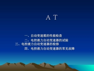 AT检查与试验