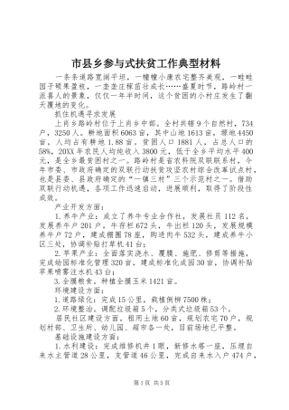 市县乡参与式扶贫工作典型材料