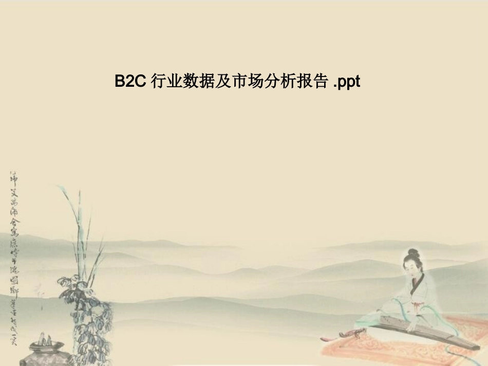 B2C行业数据及市场分析报告_第1页