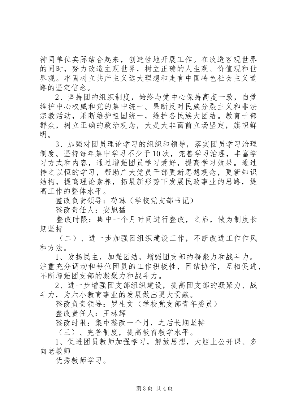 市小学教工团整改措施工作汇报_第3页