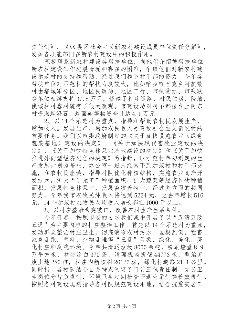 市新农办个人工作总结范文_第2页
