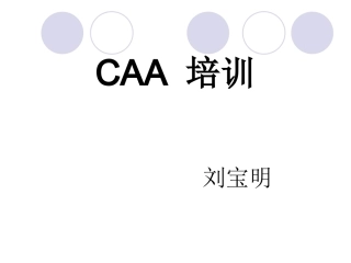 CAA培训课件