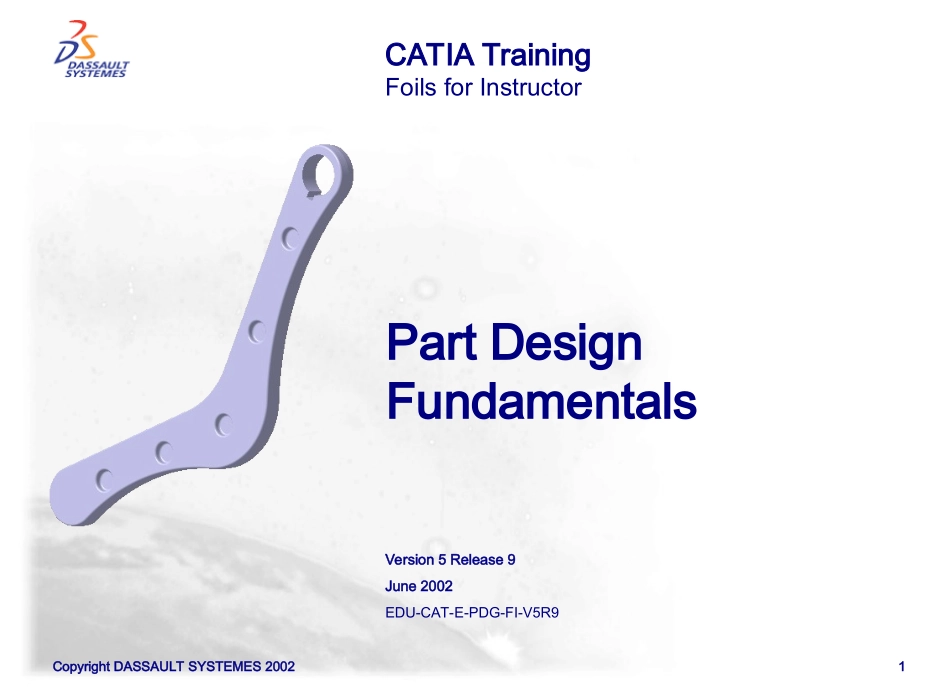 CATIA实例的英文教程公司的培训材料_第1页