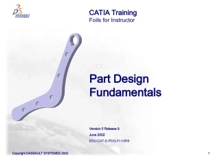 CATIA实例的英文教程公司的培训材料