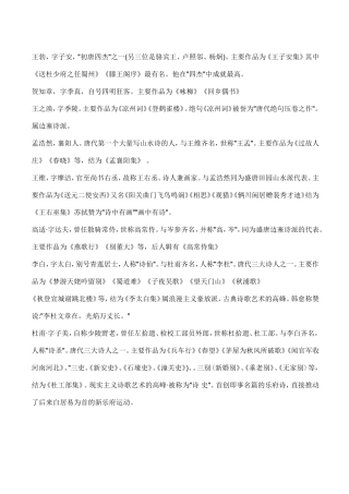 古代诗人作家字号整理