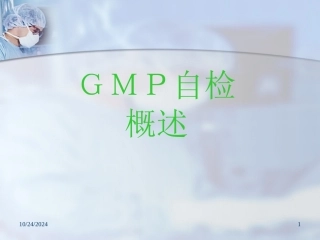 GMP培训资料自检概述