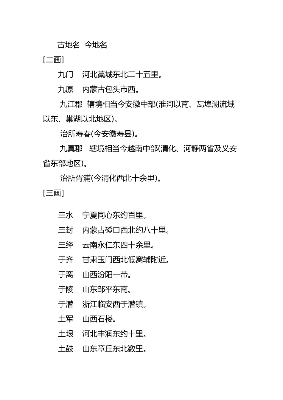 古今地名对照表(同名13119)_第2页