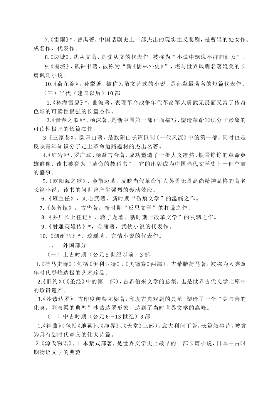 古今中外经典文学名著书目_第2页