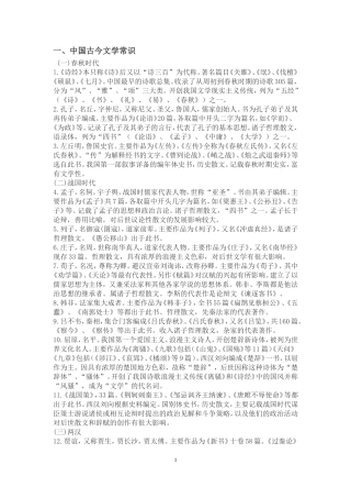 古今中外文学常识--必读必知