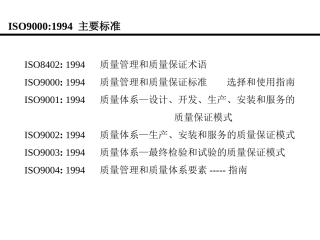 ISO主要标准