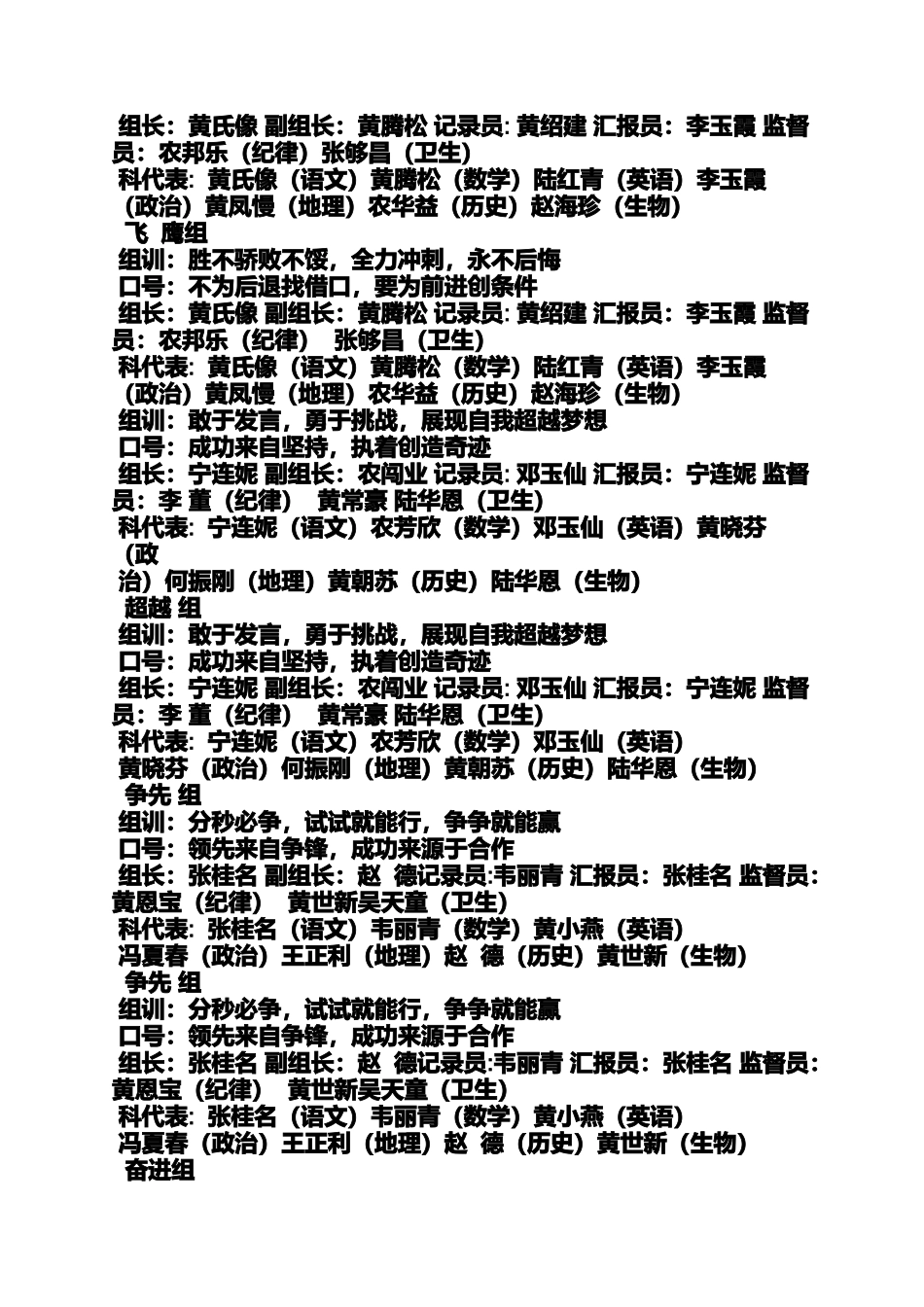 口号标语之组名组训口号_第3页