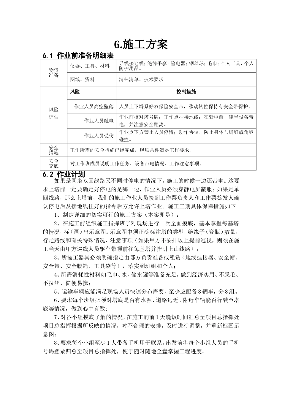 变电站设备清扫、绝缘子清扫清污施工方案_第1页
