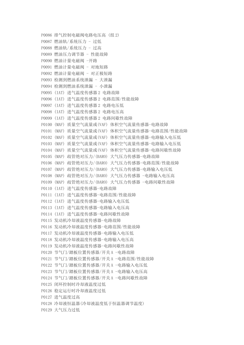 发动机故障码大全_第3页