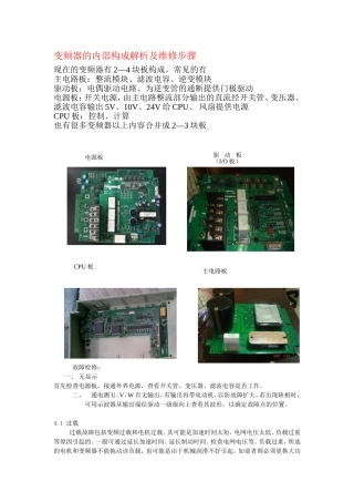 变频器的内部构成解析及维修步骤