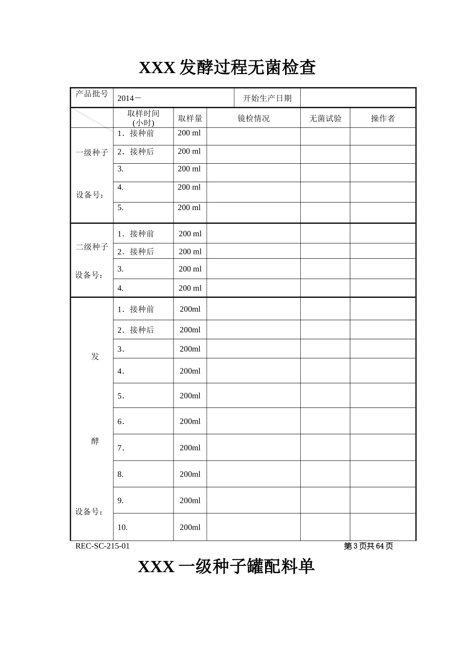 发酵工艺批生产记录_第3页