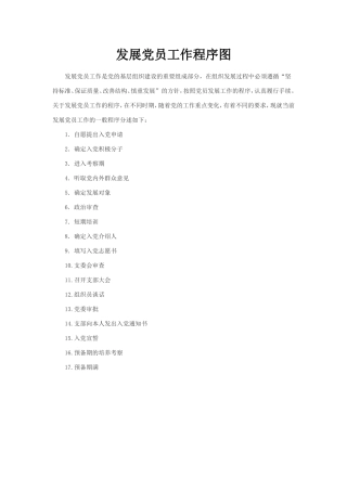 发展党员工作程序图