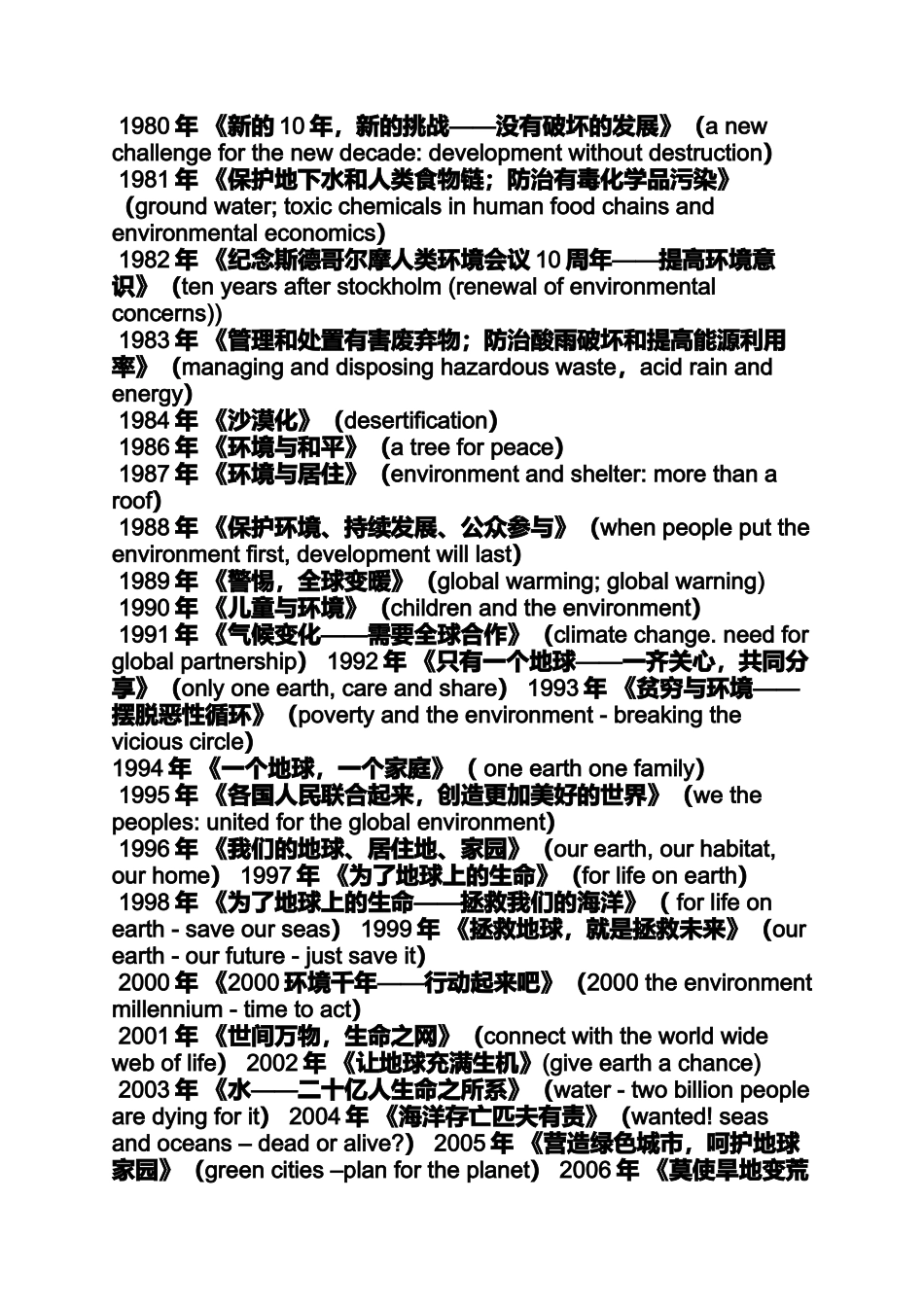 口号标语之全球变暖英文口号_第3页