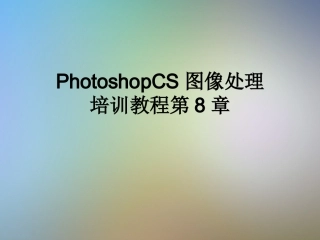 PhotoshopCS图像处理培训教程