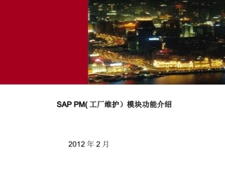PM培训教程SAP